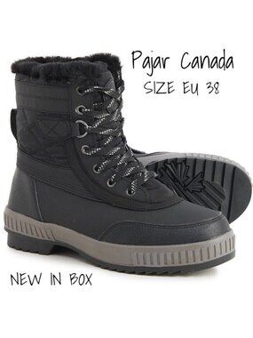 Waterproof Pajar Women's Karley Snow Boots - Insulated Black EUR 38 US 7-7.5 New